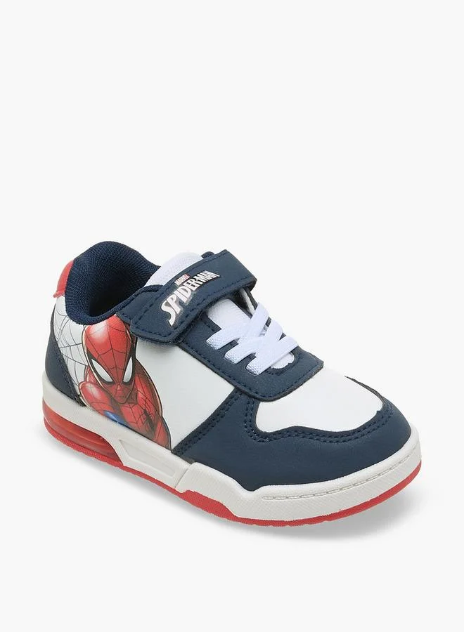 مارفل Boys Spider-Man Print Hook & Loop Sneakers